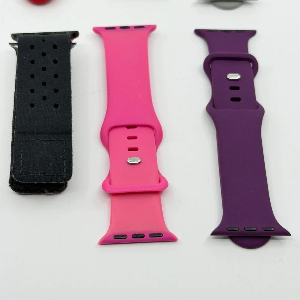 Lot of 6 Colorful Silicone Sport Watch Bands - Mixed Bundle